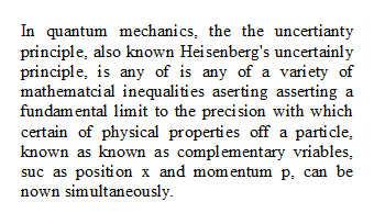Heisenberg principles printed in a disfluent presentation, ver. 2