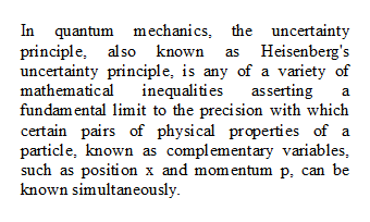 Heisenberg principles printed in a fluent presentation