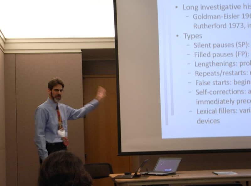 Ralph Rose at Second Language Research Forum 2012, *An Evaluation of Hesitation Phenomena as Measures of Second Language Proficiency and Fluency*