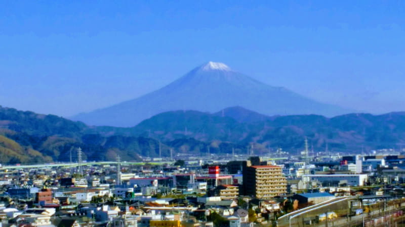 A view of Mt. Fuji from the observation floor of Shizuoka Granship - Site of JALT 2018